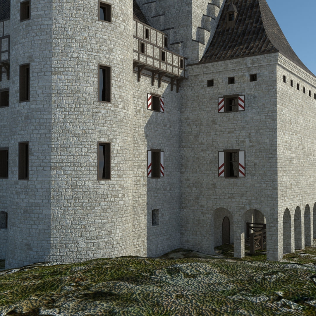 Medieval Castle 3D model_7