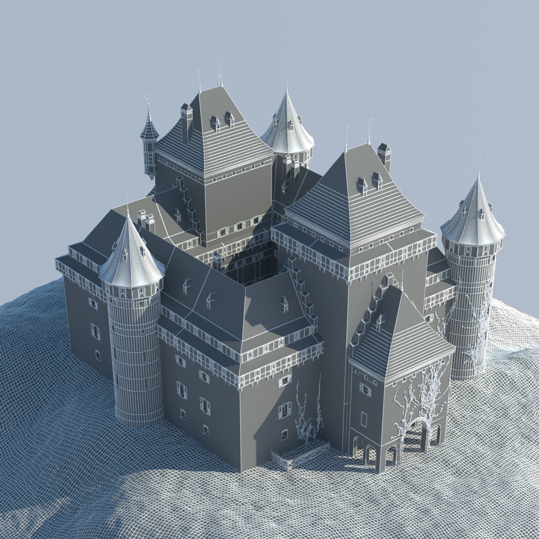 Medieval Castle 3D model_2