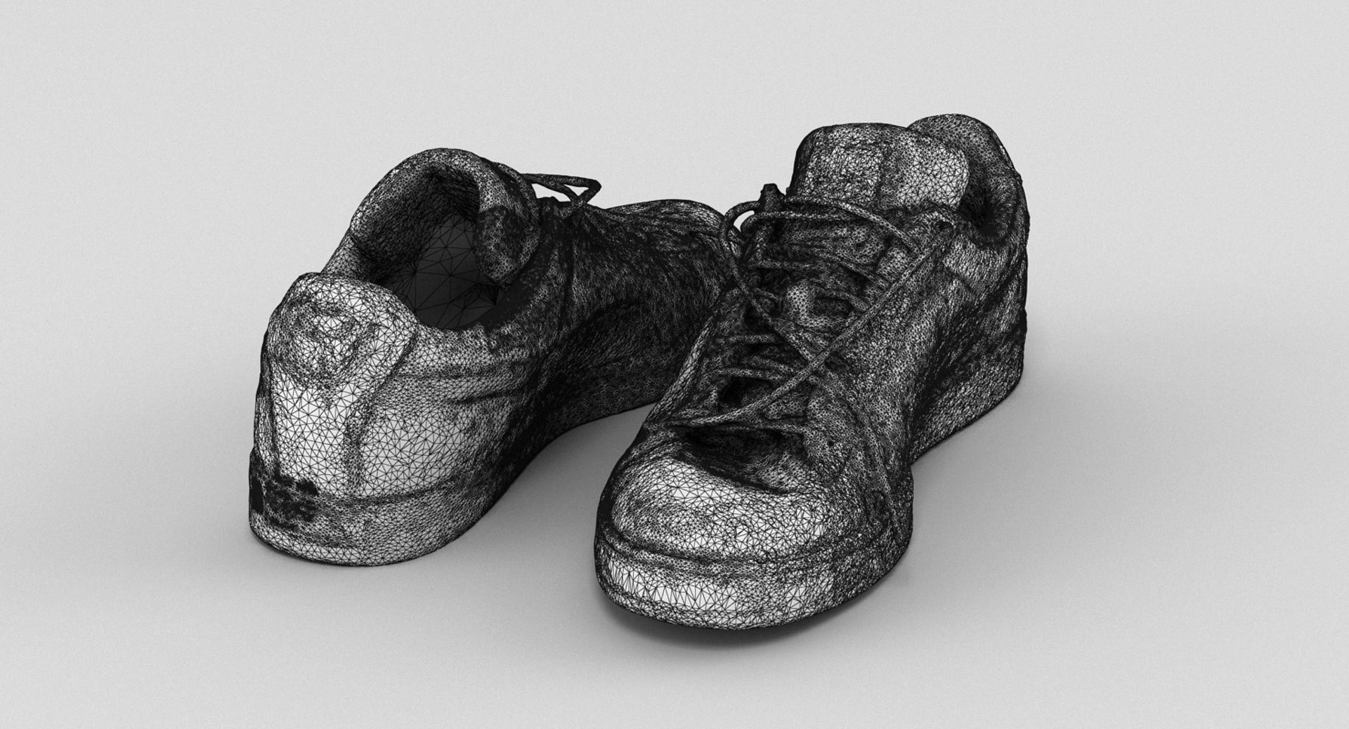 Red Suede Puma Sneakers 3D model_4