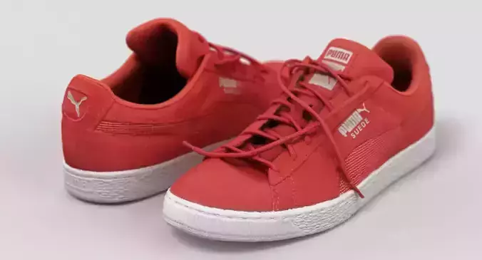 Red Suede Puma Sneakers