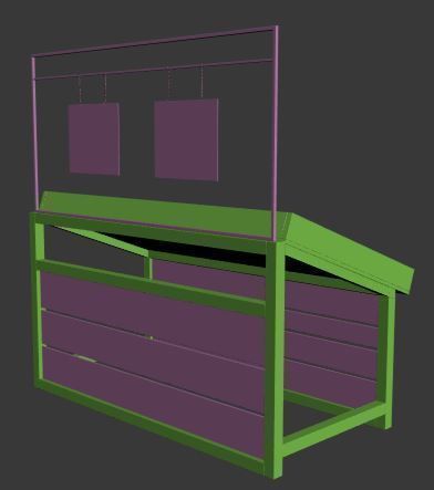 Stall models Low-poly 3D model_9