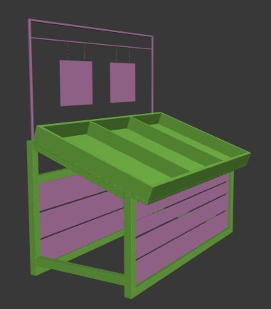 Stall models Low-poly 3D model_7