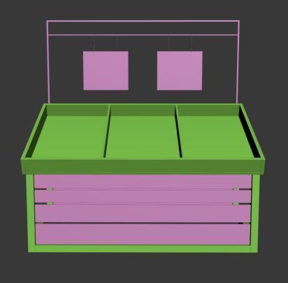 Stall models Low-poly 3D model_10