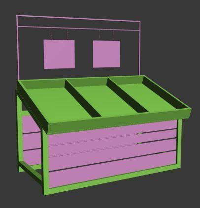 Stall models Low-poly 3D model_11