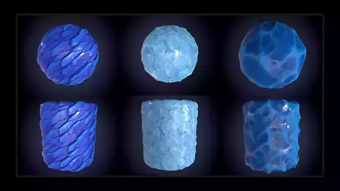 Snow Ice Stylized Pack 1 Ground Seamless PBR Texture 