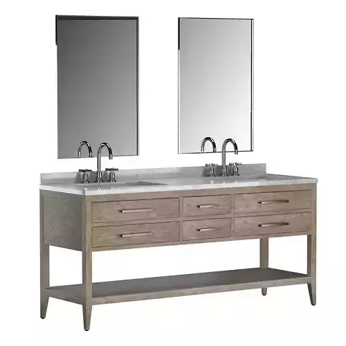 FRENCH CONTEMPORARY DOUBLE WASHSTAND 3D model