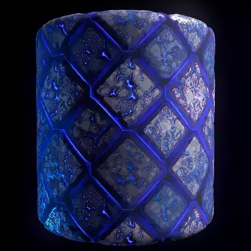 Tile Materials Rock PBR Emissive Lights Texture
