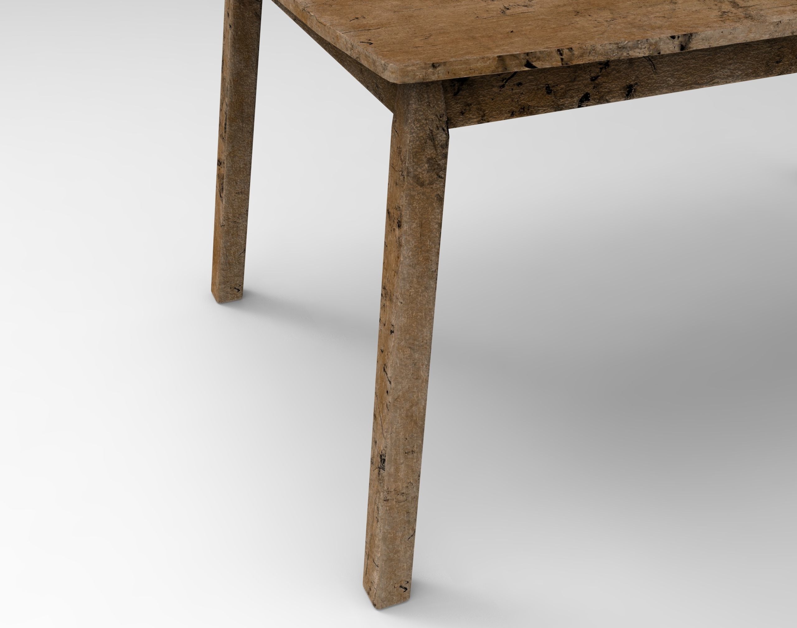 Grunge wooden Table Low-poly 3D model_8