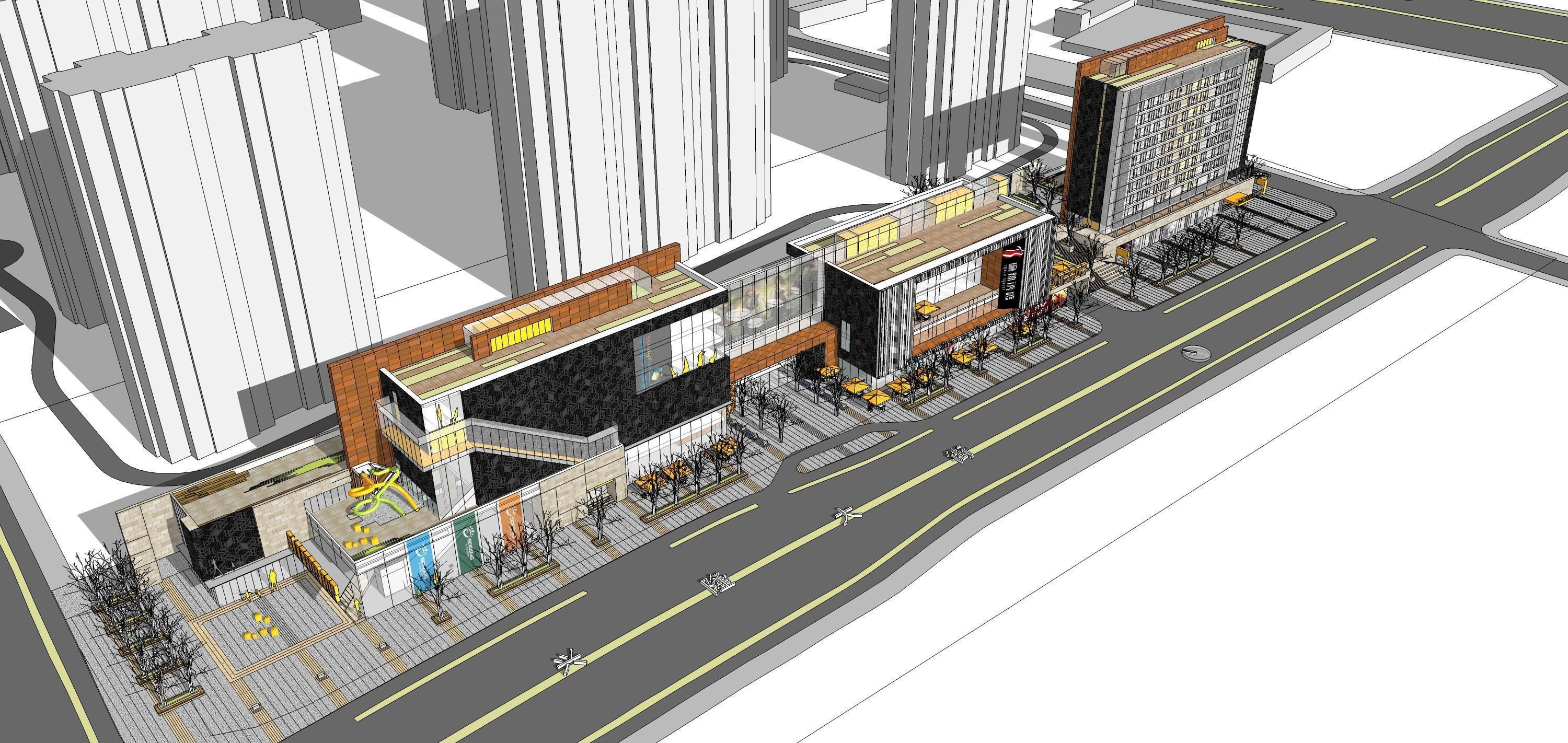 Sketchup Commercial Office Complex K2 3D model_4