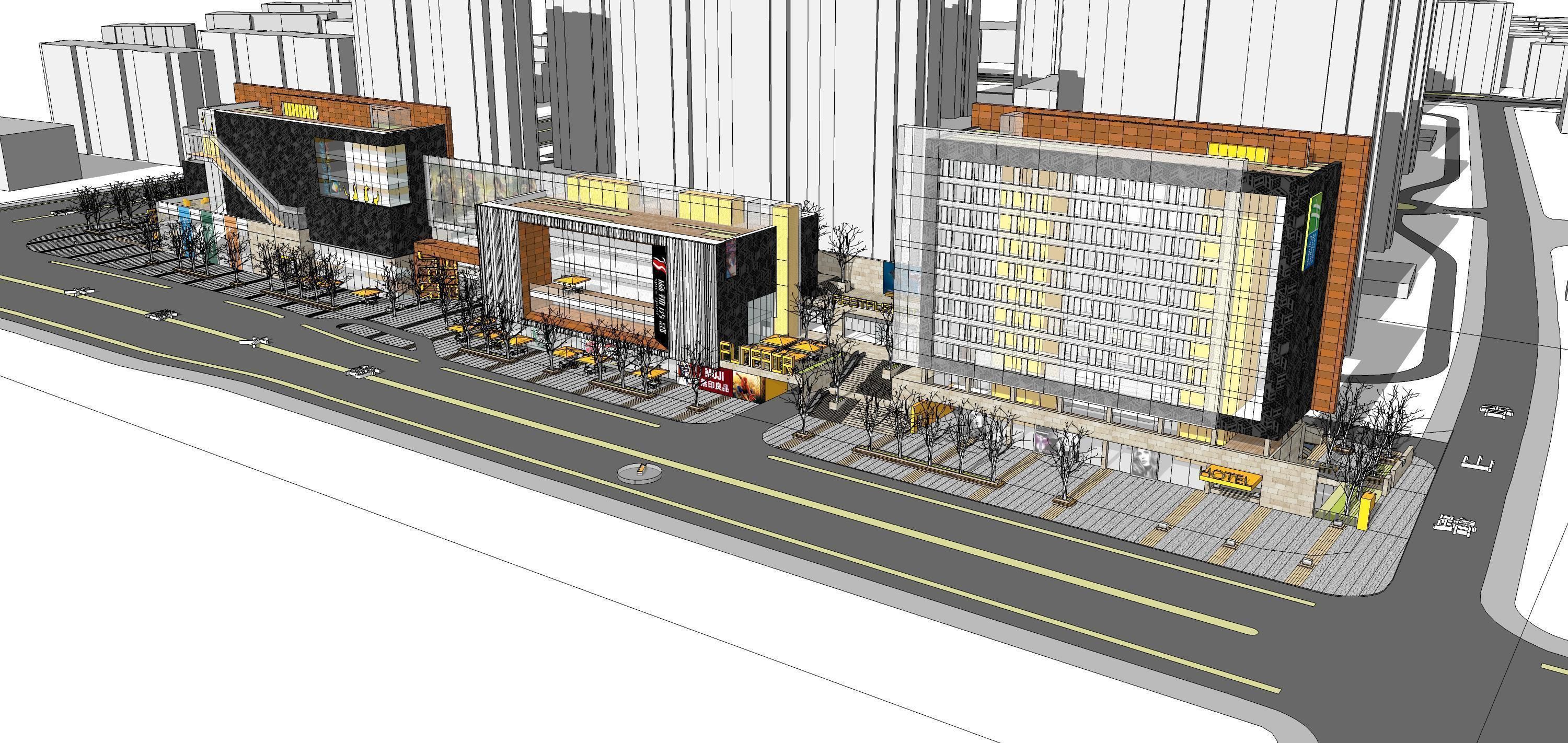 Sketchup Commercial Office Complex K2 3D model_1