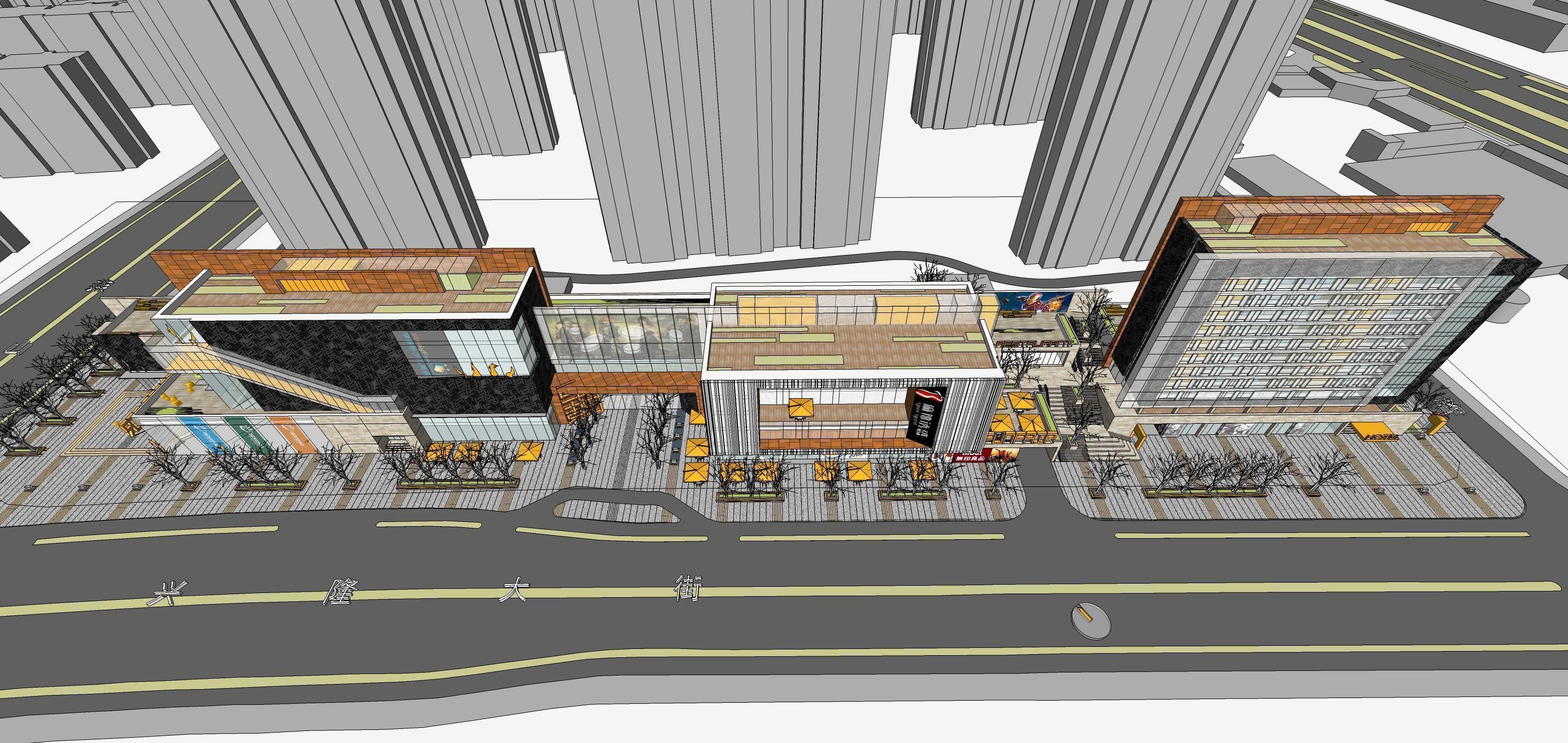 Sketchup Commercial Office Complex K2 3D model_5
