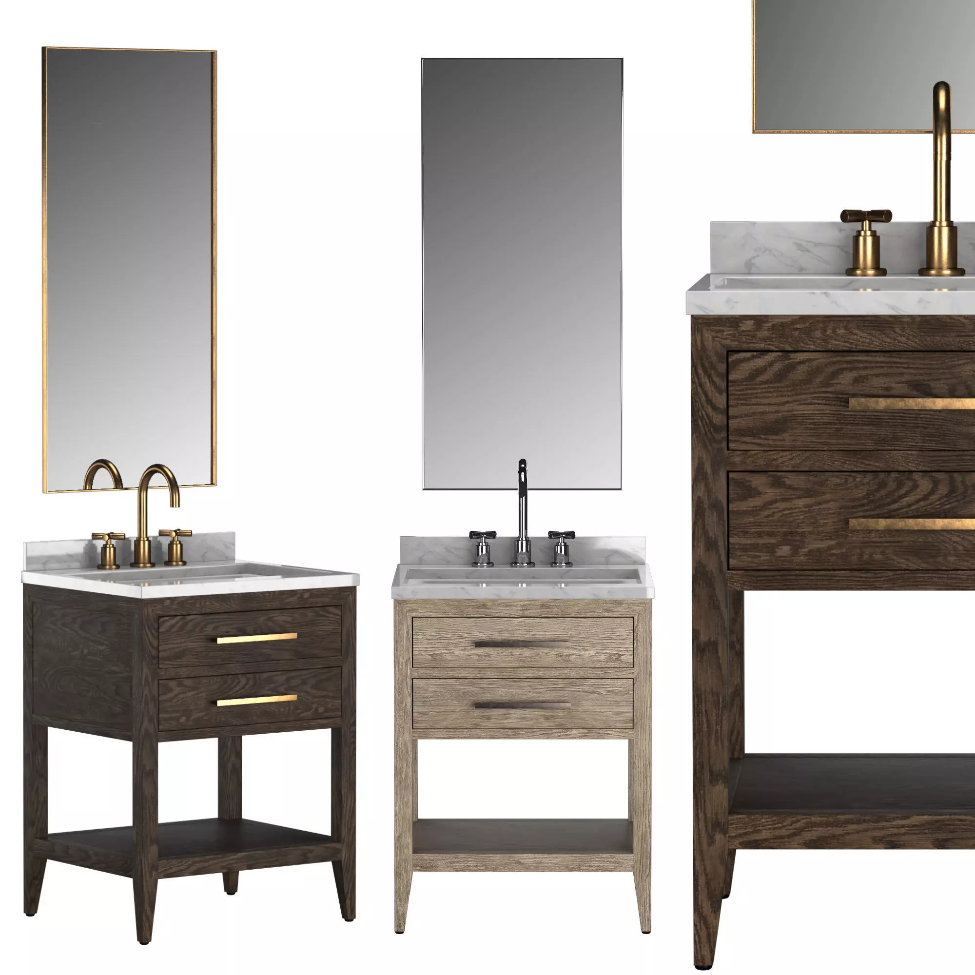 FRENCH CONTEMPORARY POWDER WASHSTAND 3D model