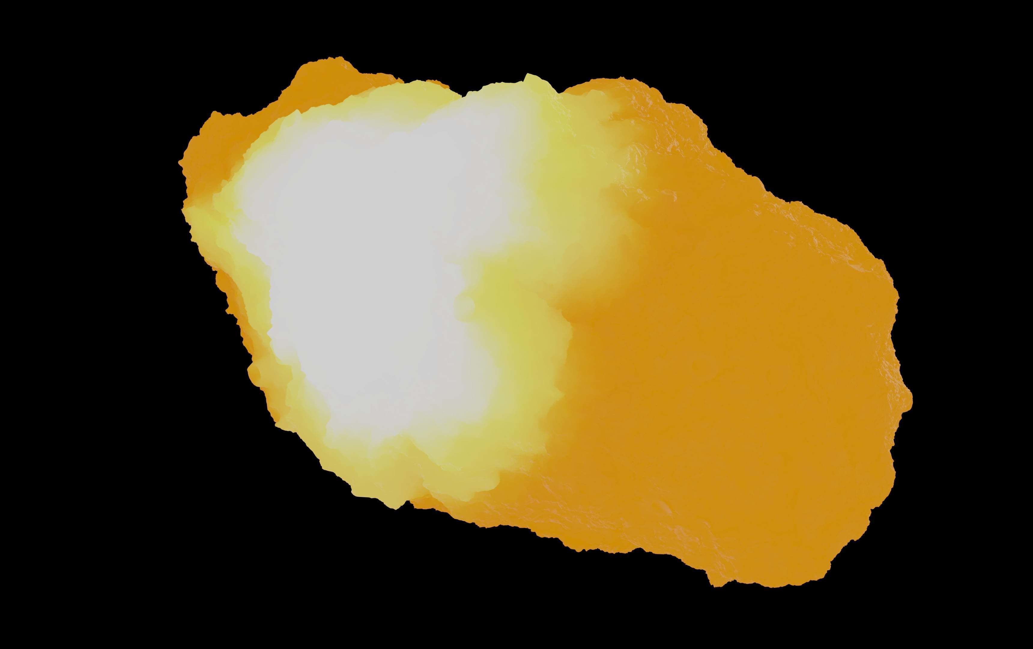 Asteroid being smelted Low-poly 3D model_9