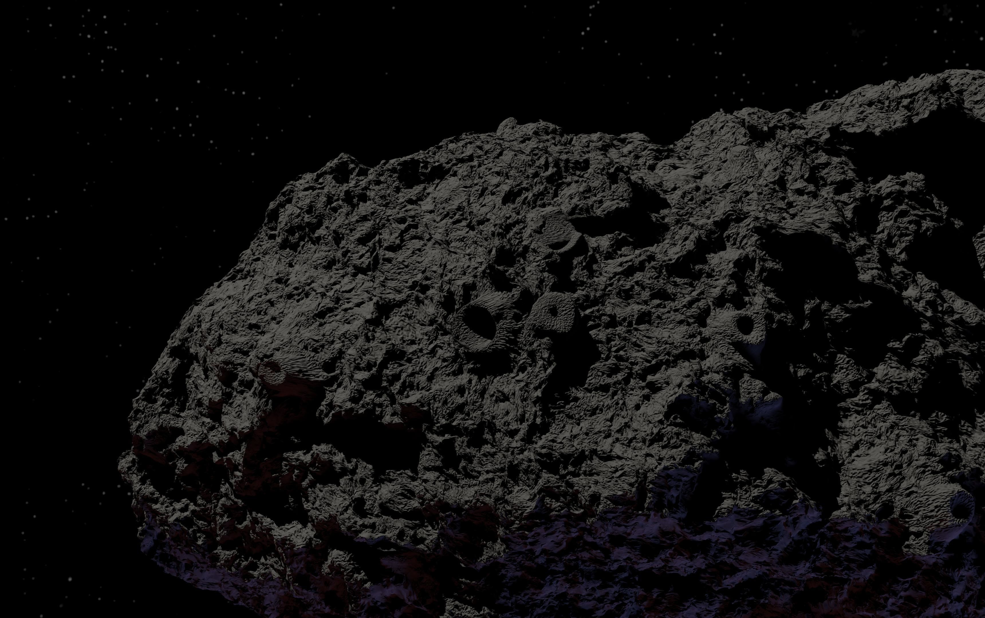 Asteroid being smelted Low-poly 3D model_29