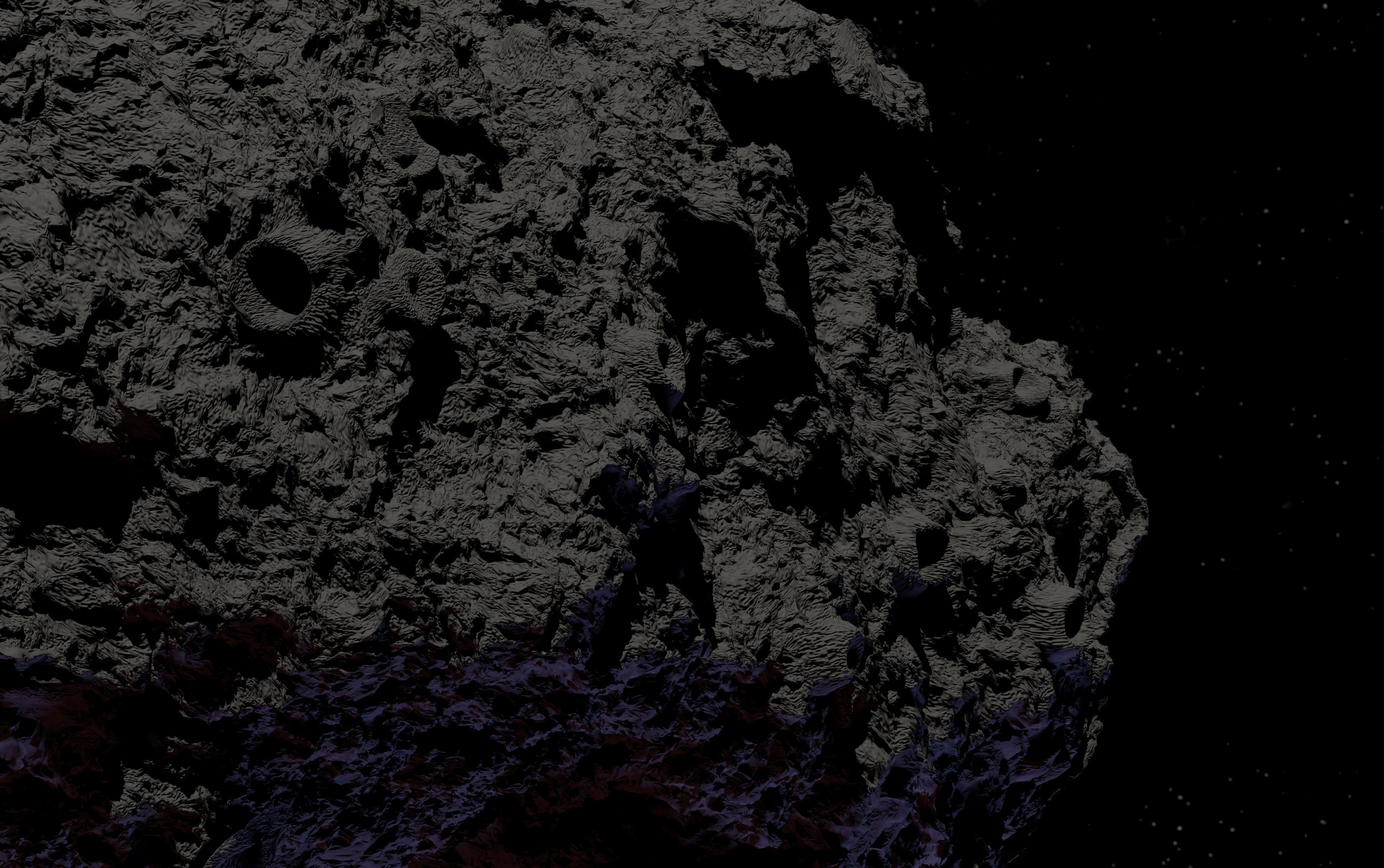 Asteroid being smelted Low-poly 3D model_31
