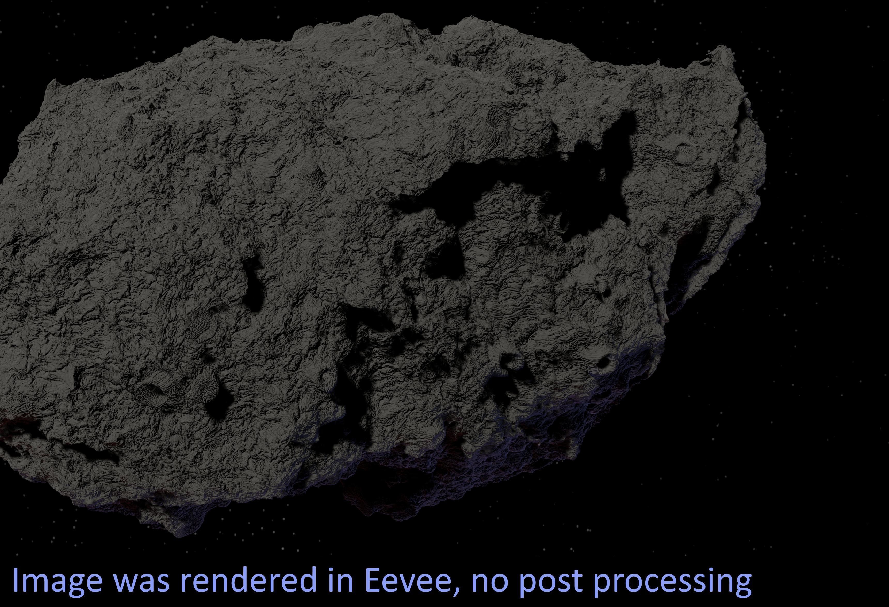 Asteroid being smelted Low-poly 3D model_40