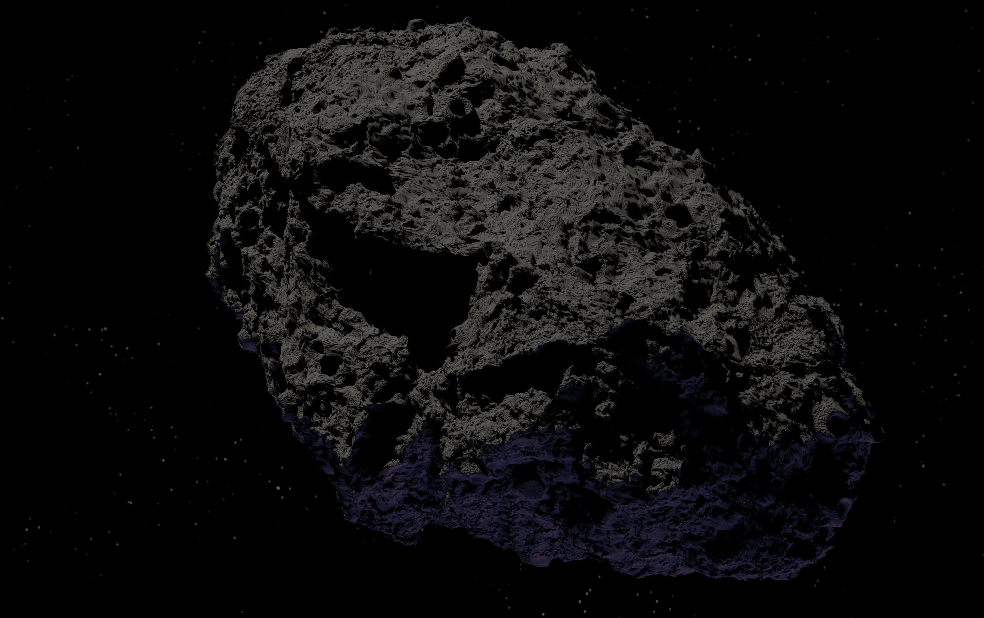 Asteroid being smelted Low-poly 3D model_27