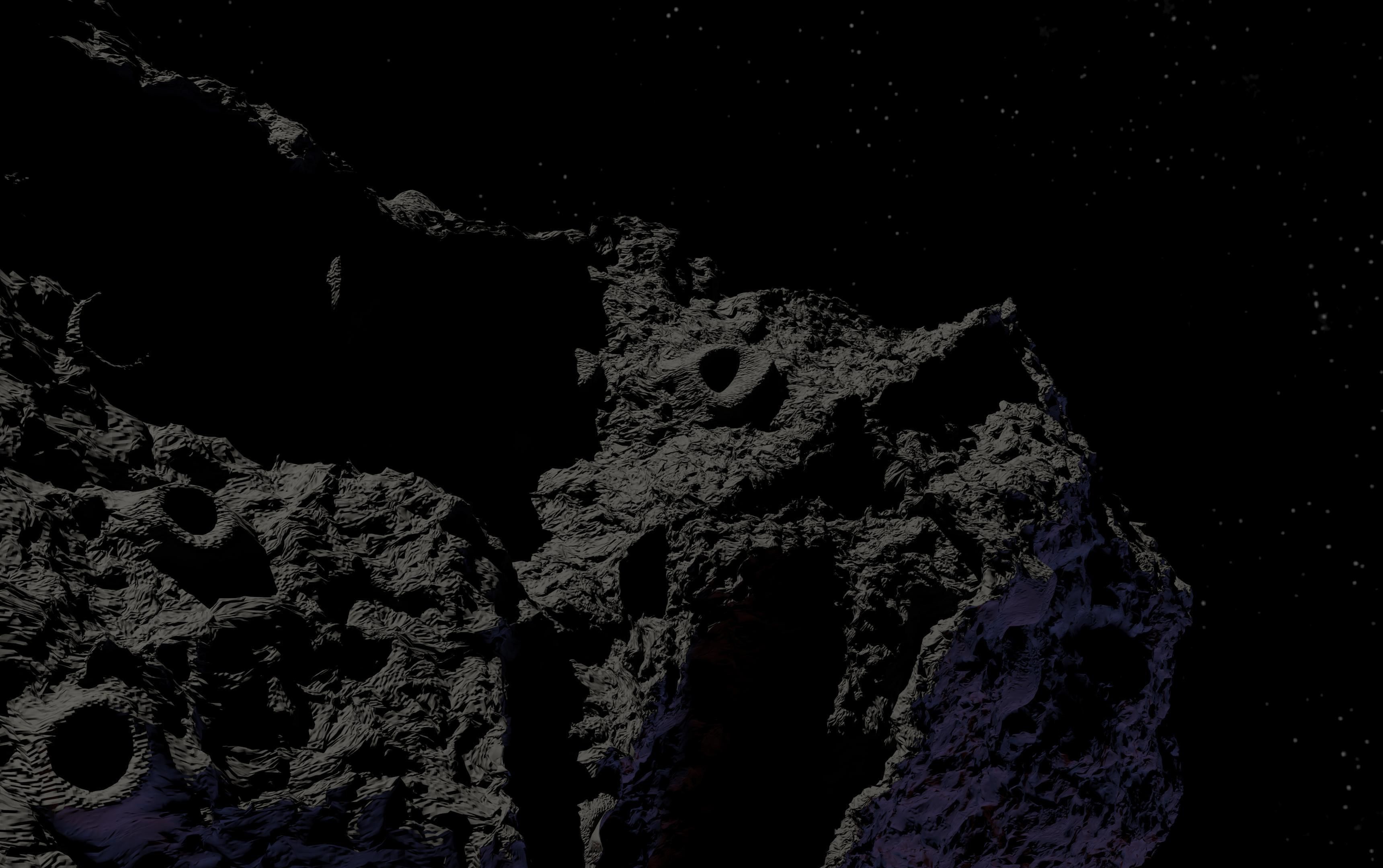 Asteroid being smelted Low-poly 3D model_28