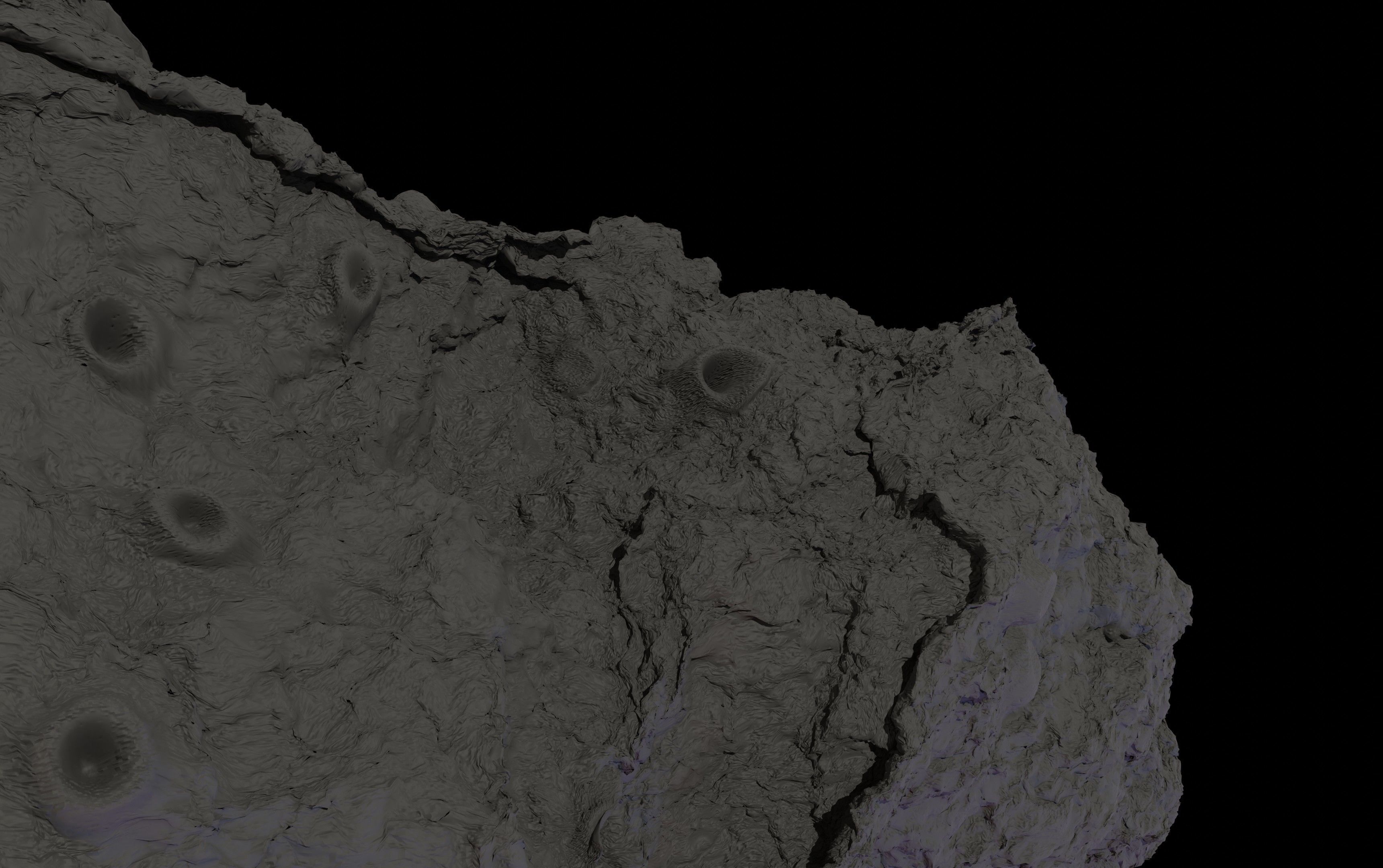 Asteroid being smelted Low-poly 3D model_13