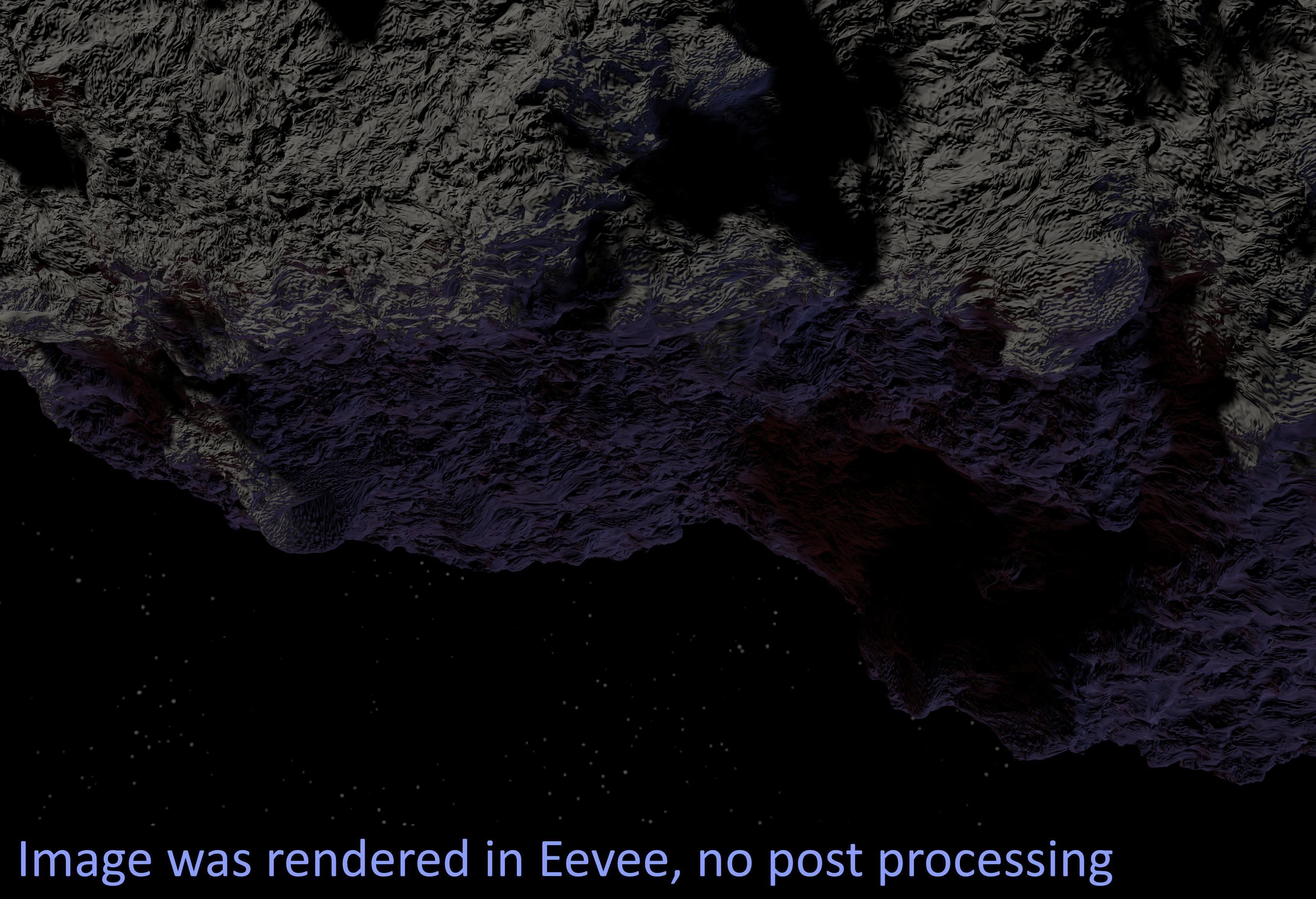 Asteroid being smelted Low-poly 3D model_36