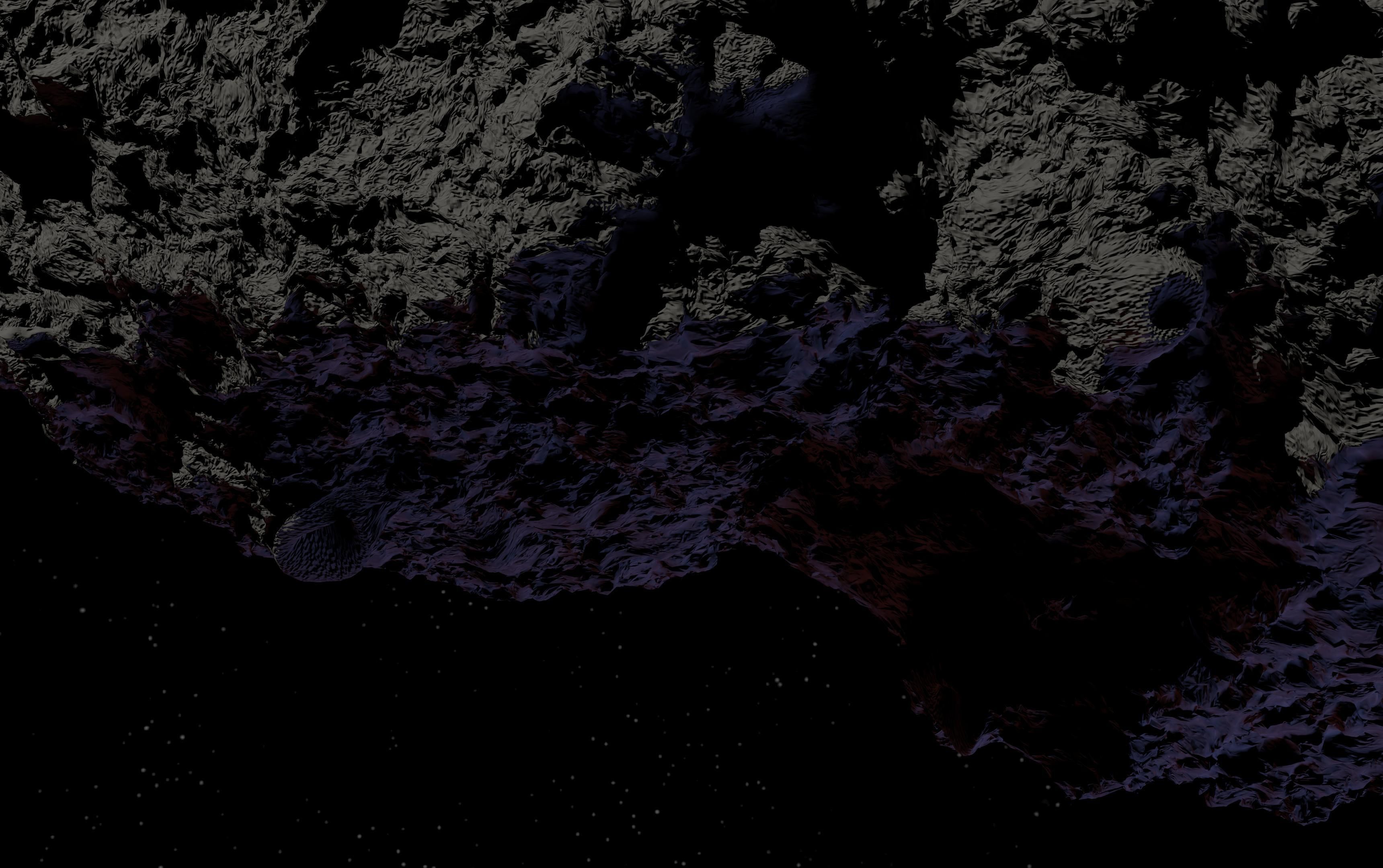 Asteroid being smelted Low-poly 3D model_38