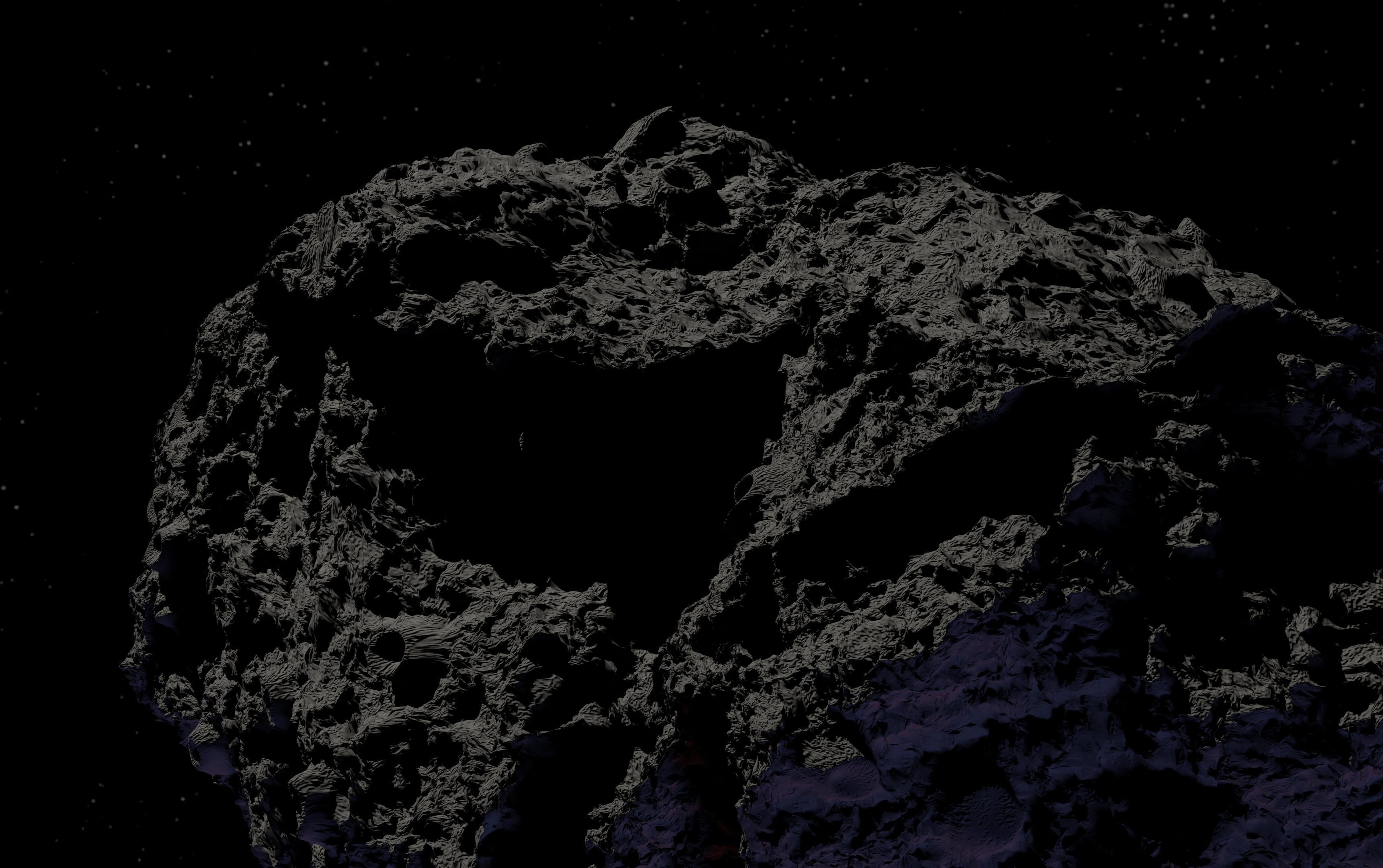 Asteroid being smelted Low-poly 3D model_32