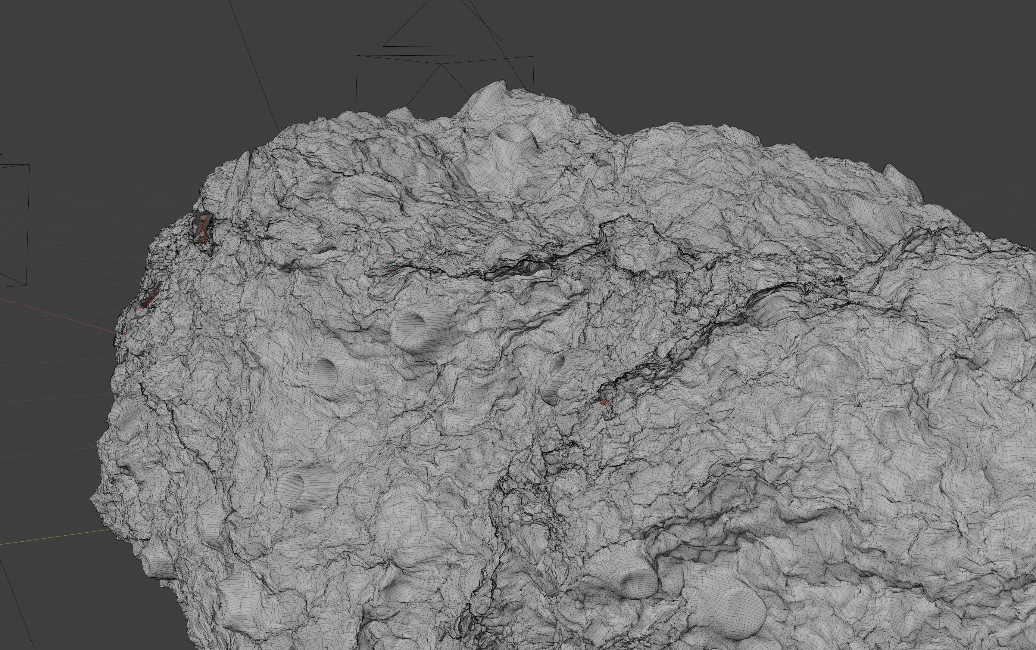 Asteroid being smelted Low-poly 3D model_37