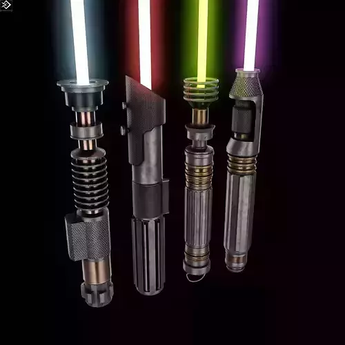 Star Wars Lightsabre pack Low-poly 3D model