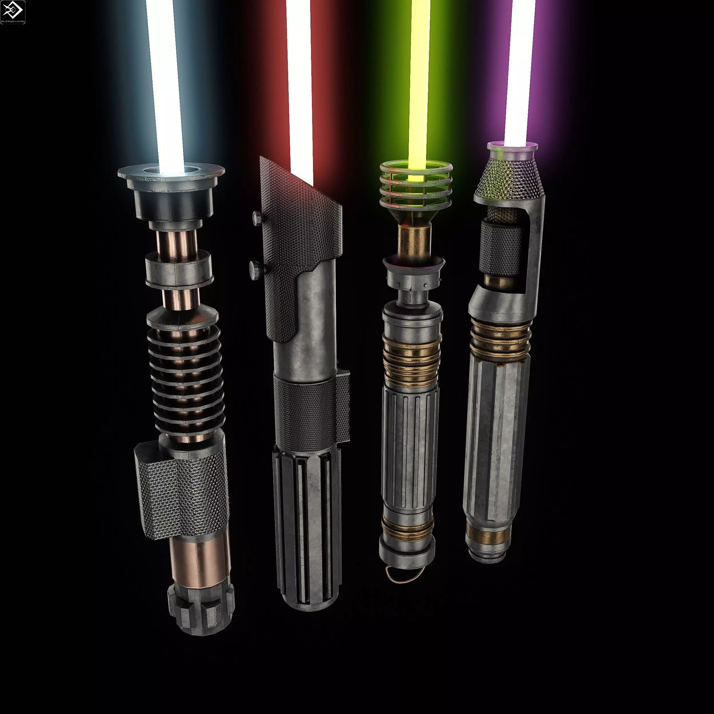 Star Wars Lightsabre pack Low-poly 3D model