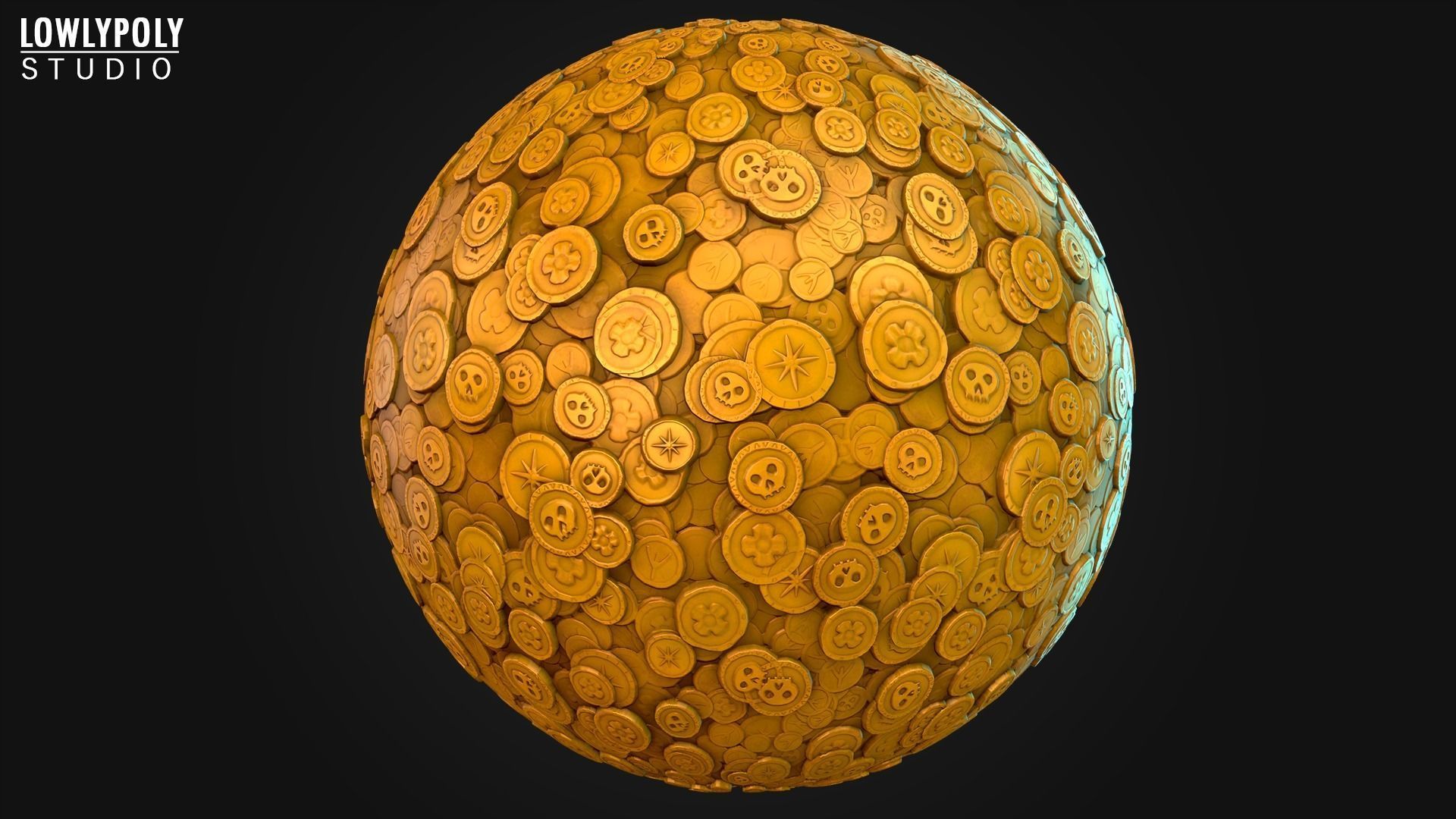 Stylized Coins Vol 150 - Hand Painted Textures Texture_7