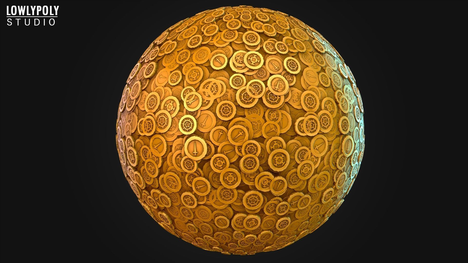 Stylized Coins Vol 150 - Hand Painted Textures Texture_3