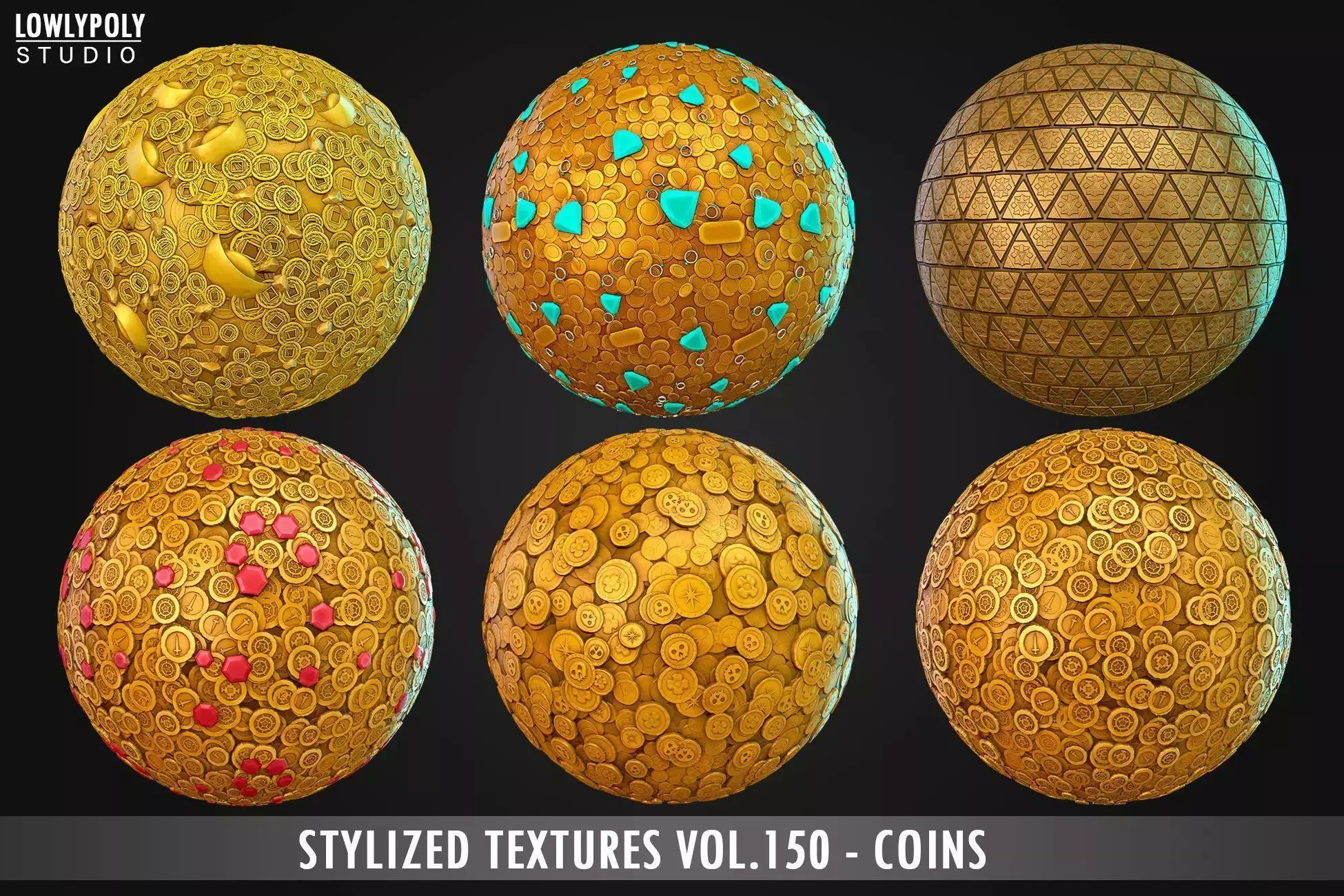 Stylized Coins Vol 150 - Hand Painted Textures Texture_0