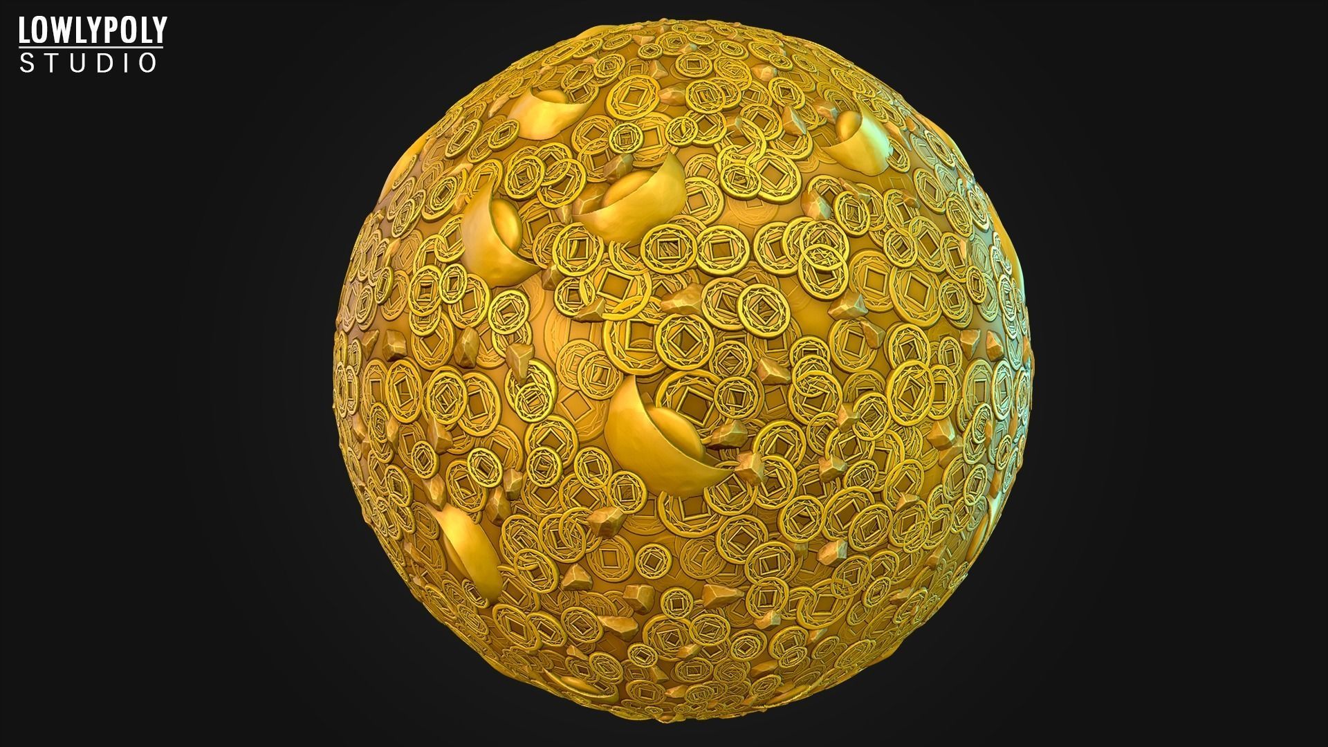 Stylized Coins Vol 150 - Hand Painted Textures Texture_6