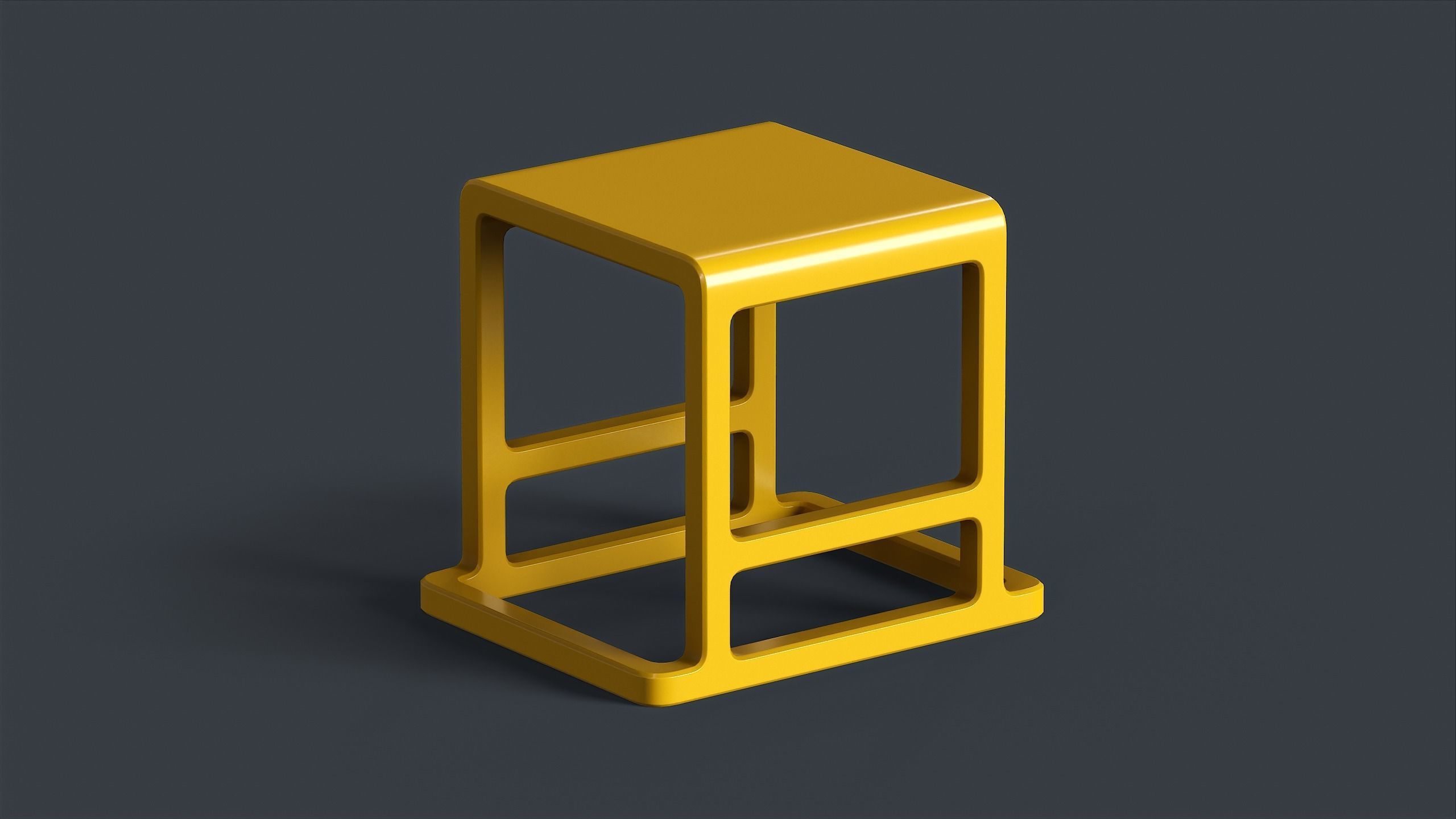 Modern Indoor Metal Chair Set PBR Game Ready Low-poly 3D model_11