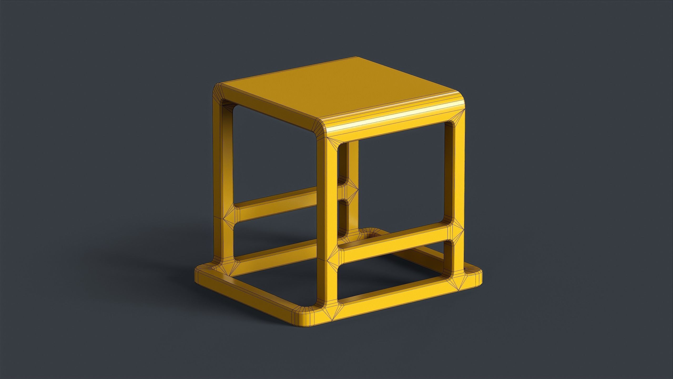 Modern Indoor Metal Chair Set PBR Game Ready Low-poly 3D model_13