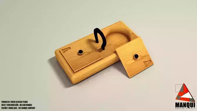 Wooden Crate Nice - Caja De Madera Low-poly 3D model