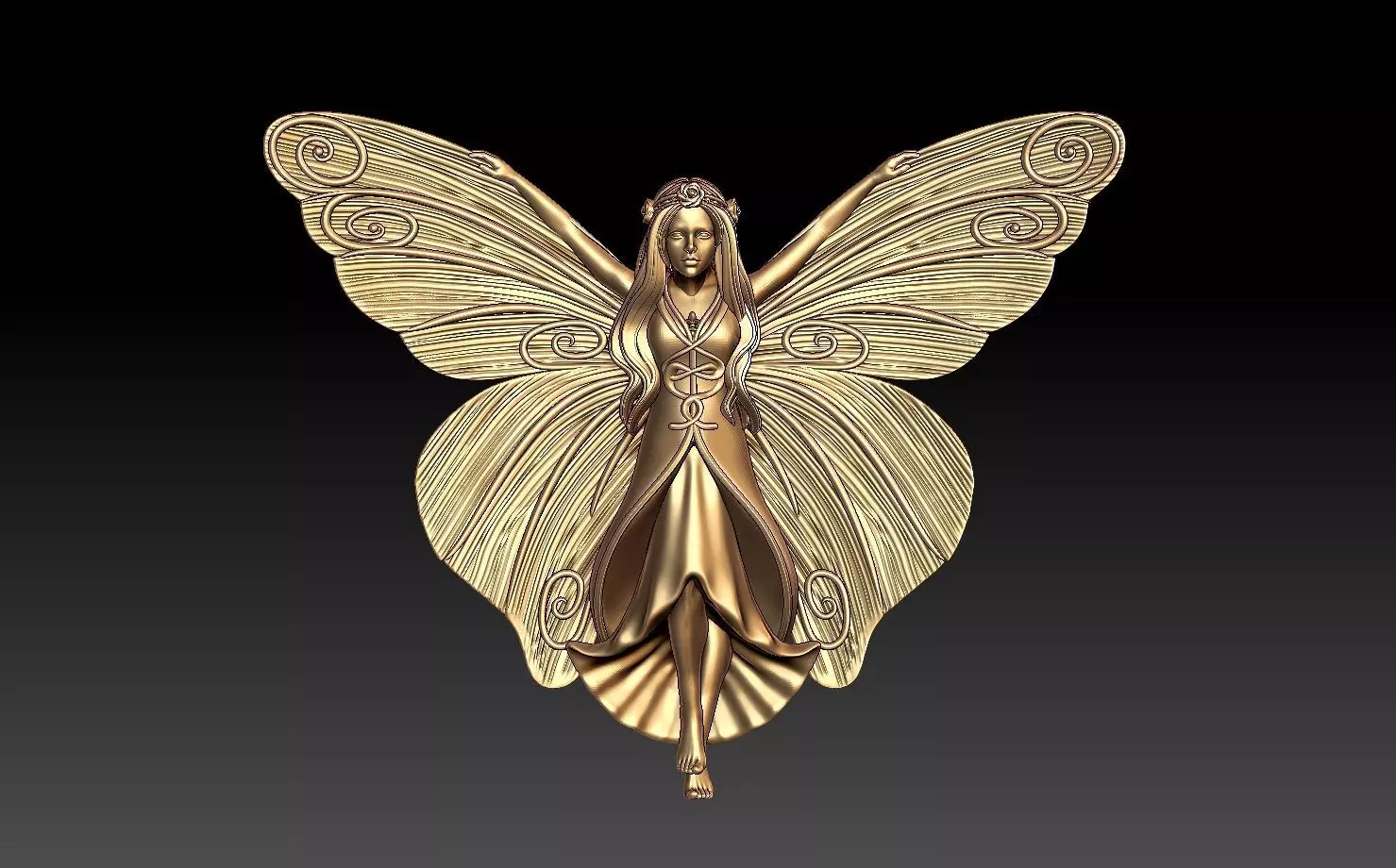 fairy golden 3D print model
