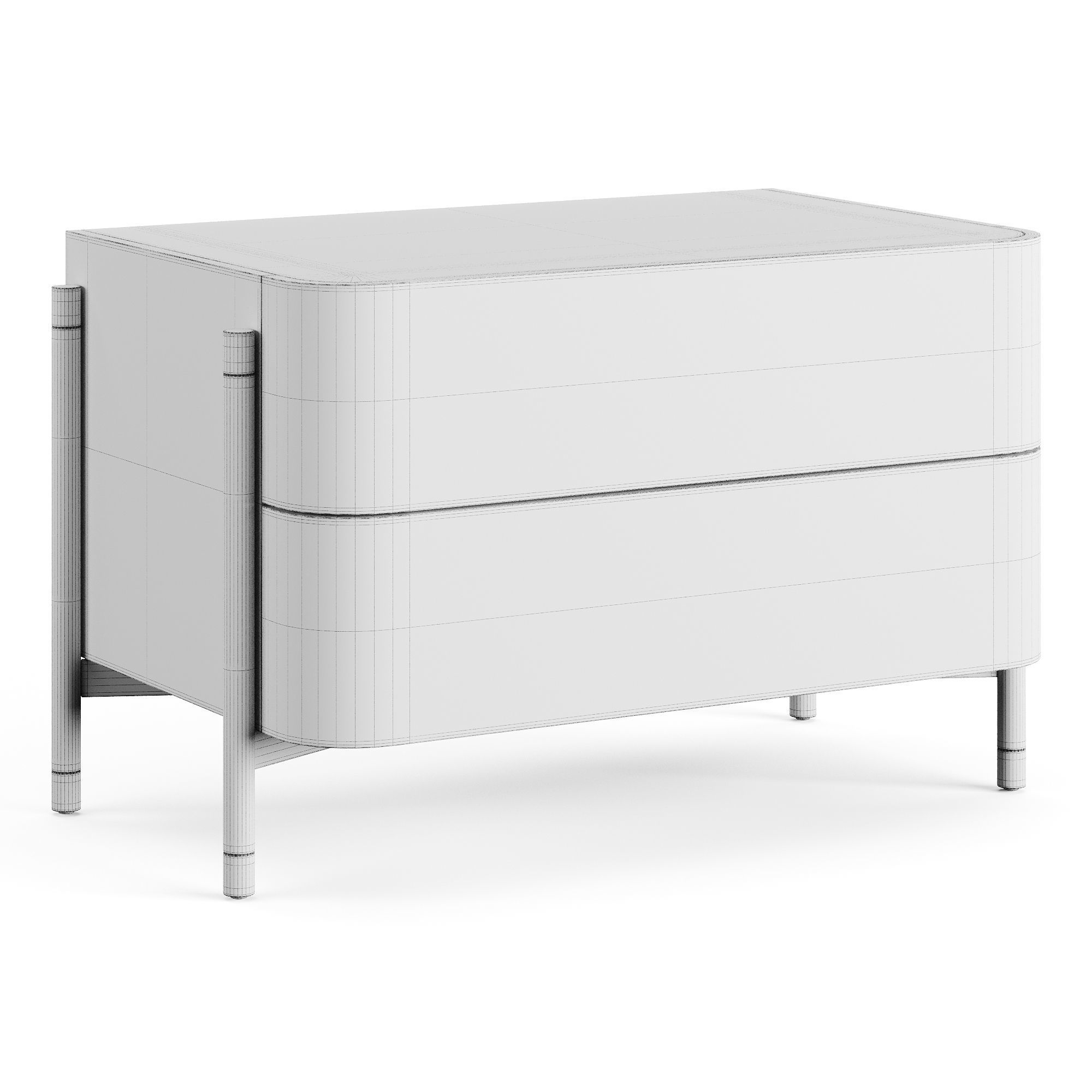 Laskasas Rosie Bedside Table 3D model_7