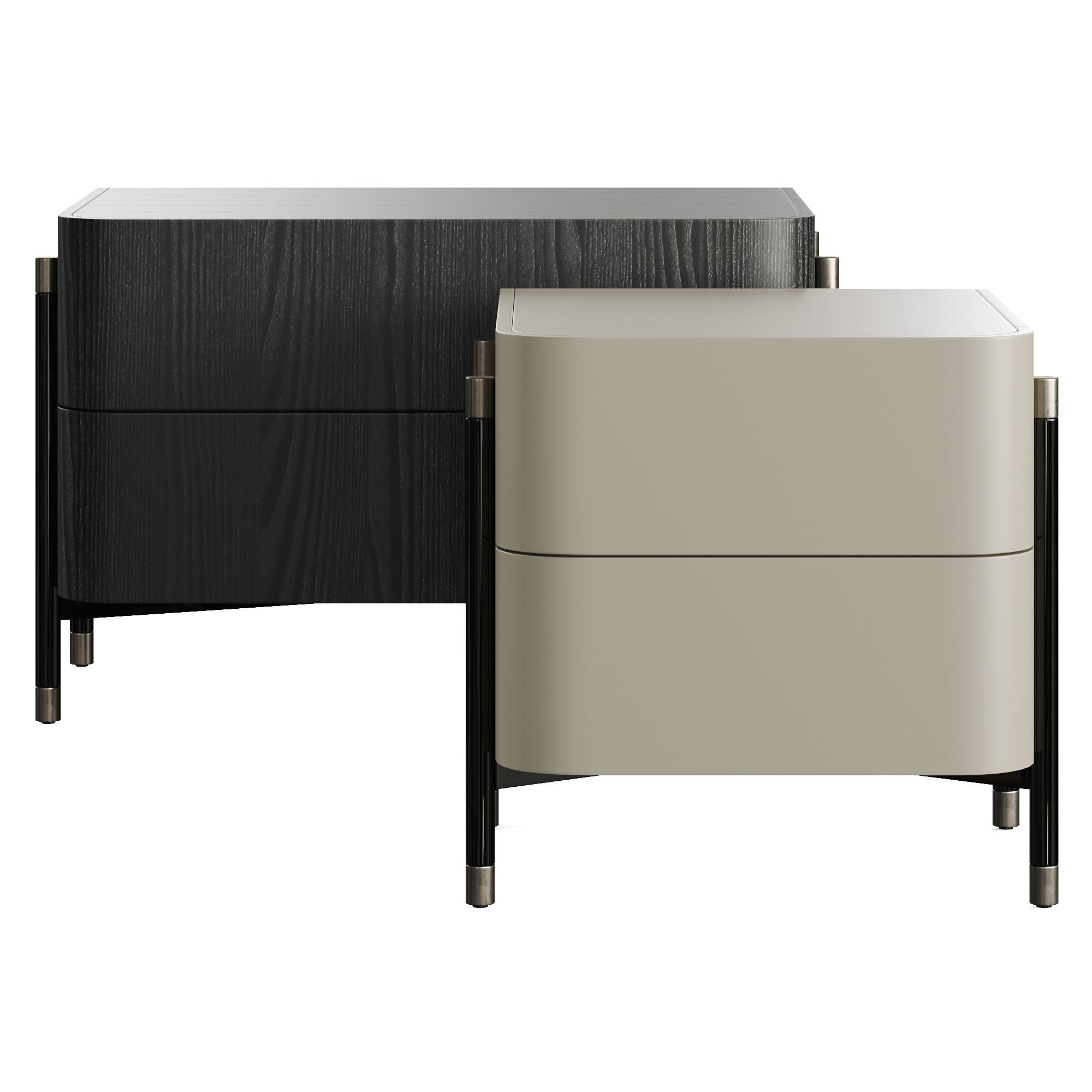 Laskasas Rosie Bedside Table 3D model_2