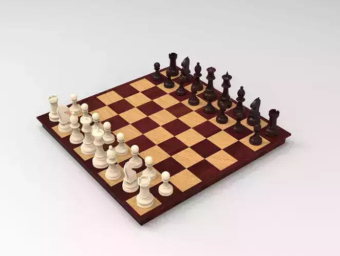 Chess board 3D print model