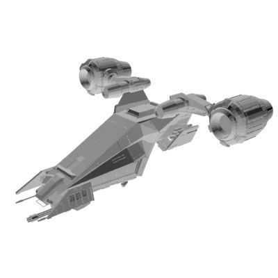Starfighter concept Low-poly 3D model_6