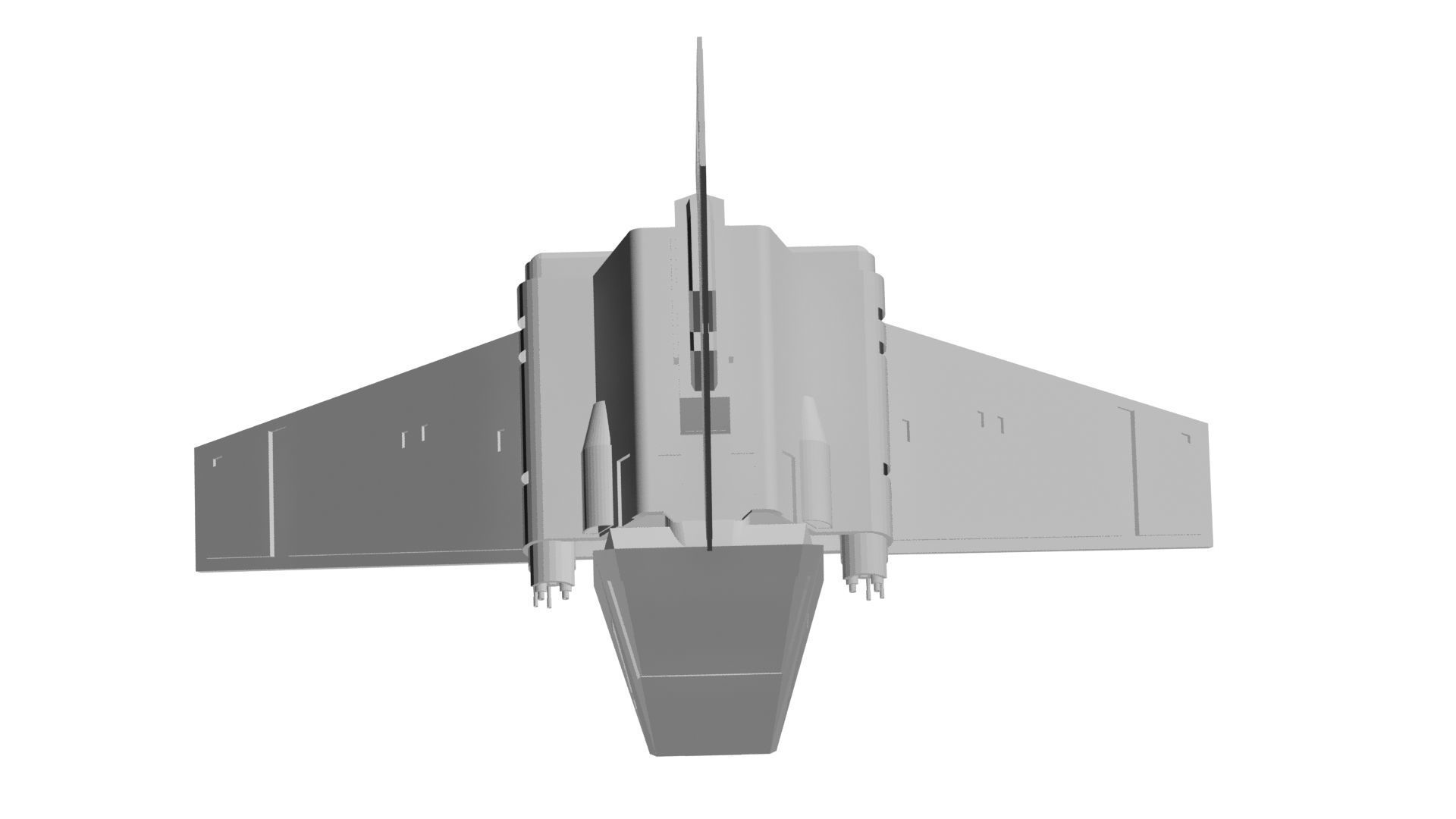 Starfighter concept Low-poly 3D model_5
