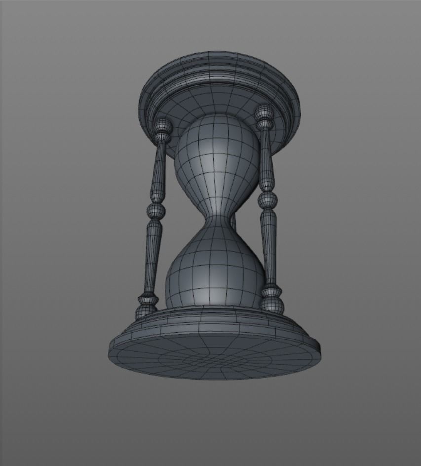 Low poly Hourglass Sand Clock with PBR textures Low-poly 3D model_5