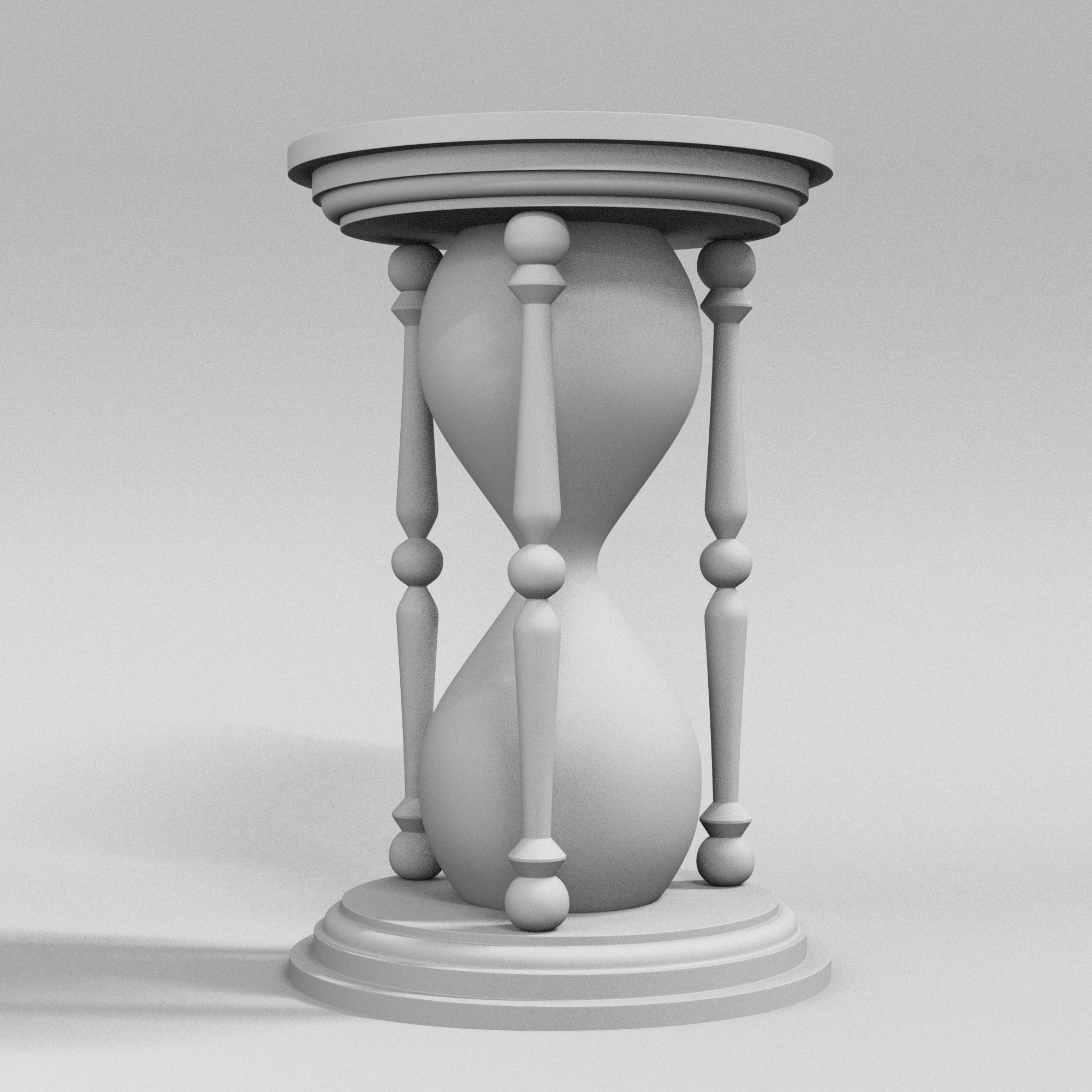 Low poly Hourglass Sand Clock with PBR textures Low-poly 3D model_3