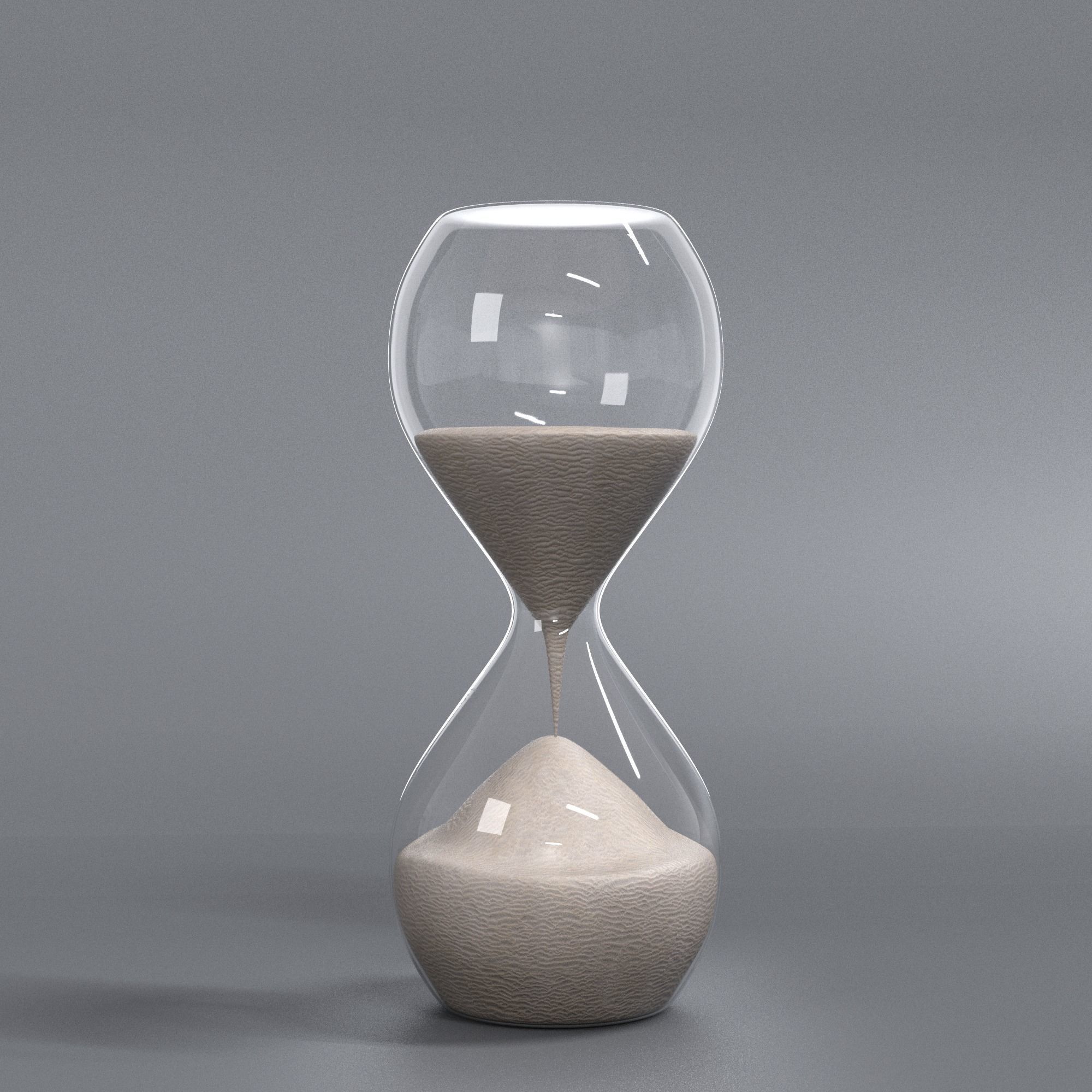 Low poly Hourglass Sand Clock with PBR textures Low-poly 3D model_2