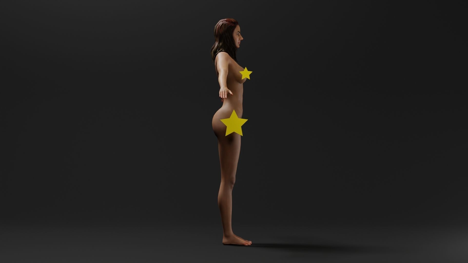 Realistic Female Character - Mariama 3D model_3