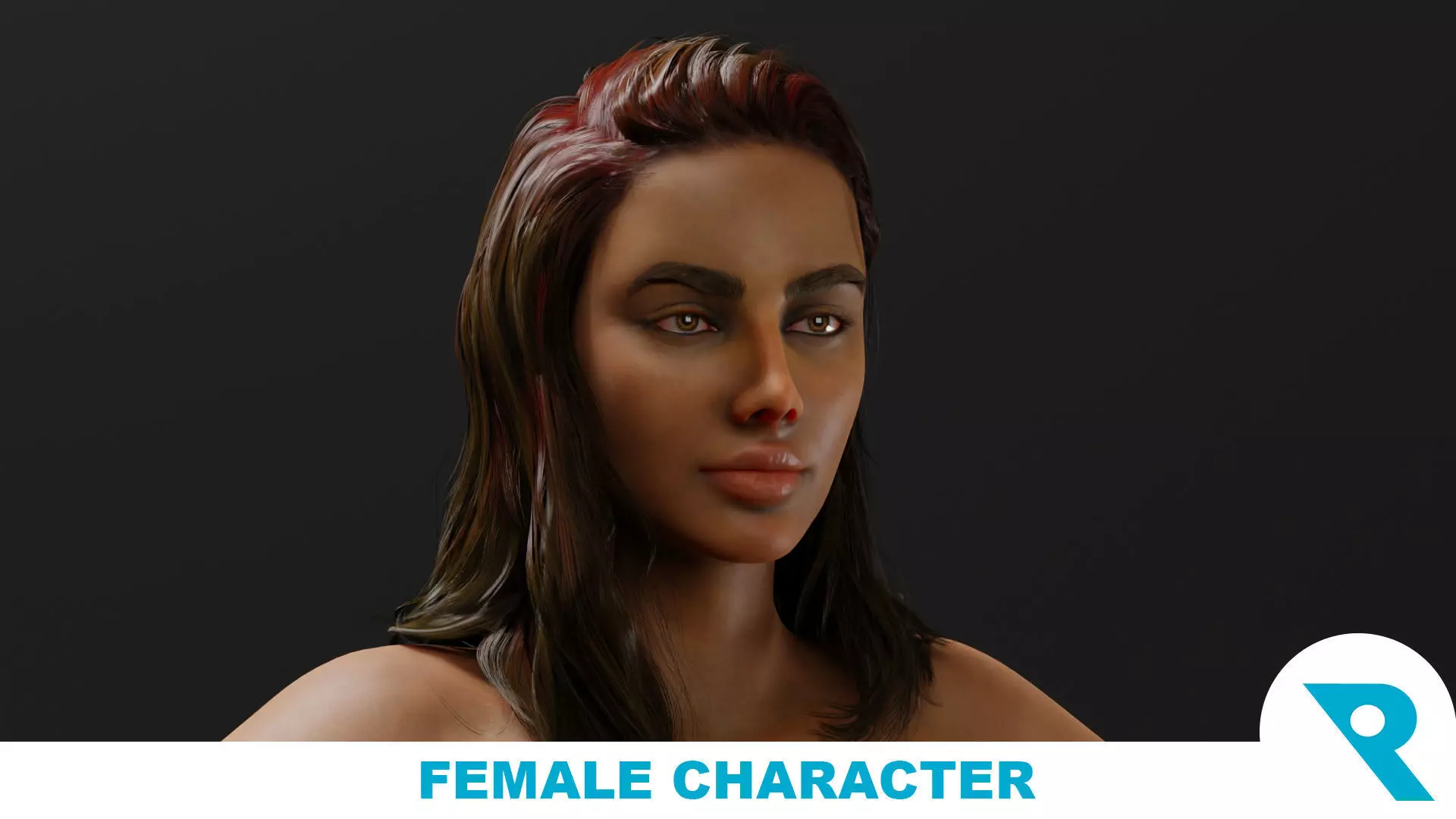 Realistic Female Character - Mariama 3D model_0
