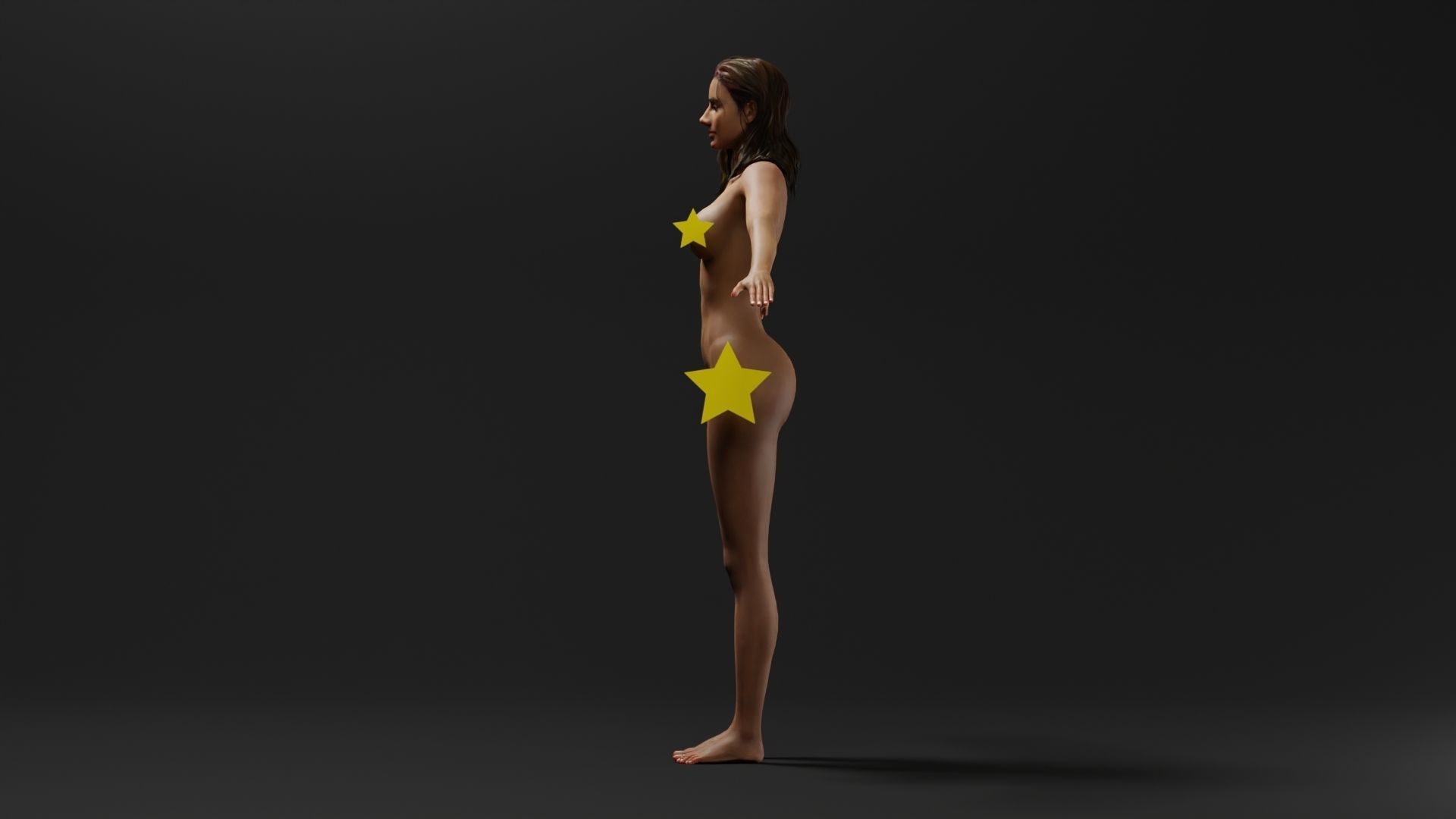 Realistic Female Character - Mariama 3D model_5