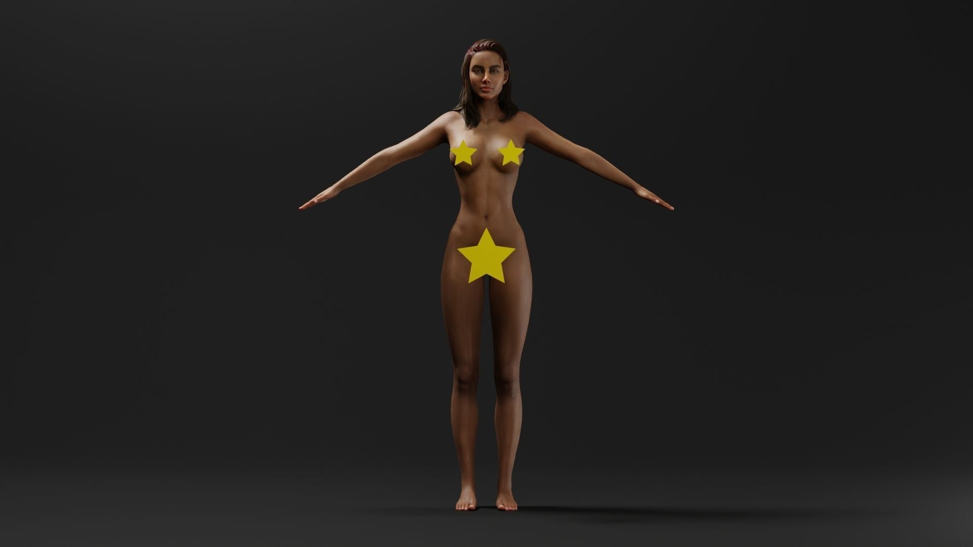 Realistic Female Character - Mariama 3D model_2