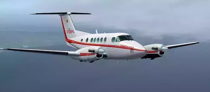 BEECHCRAFT KING AIR B200 3D model